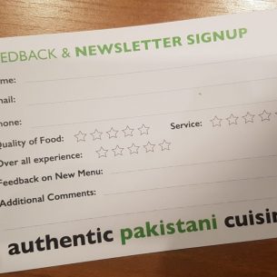 GDPR - Classic Restaurant Feedback and Newsletter Form
